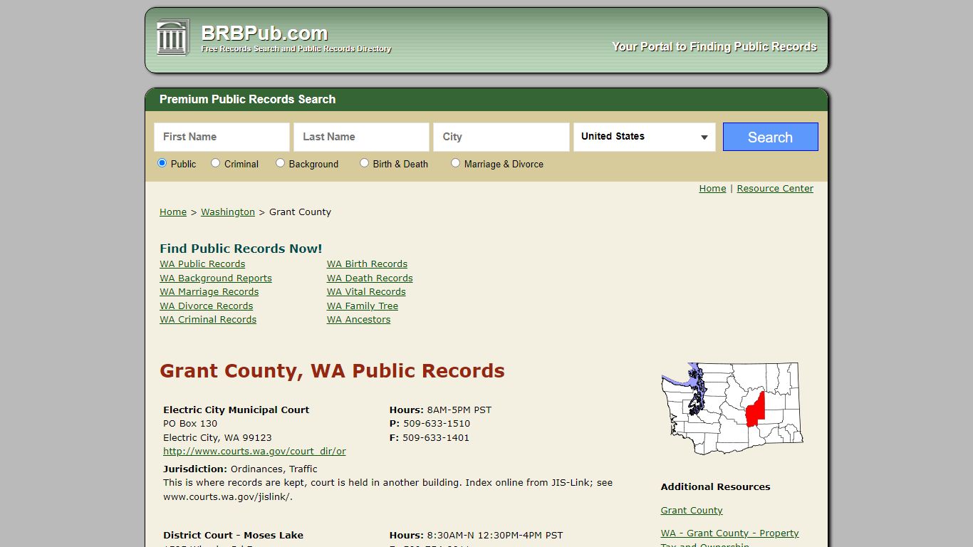 Grant County Public Records | Search Washington Government Databases
